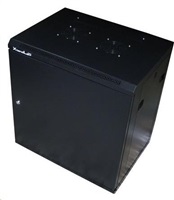 XtendLan 19" nástěnný rozvaděč 15U 600x450, nosnost 60kg, plné dveře, svařený, proti vykradení,černý