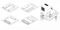 TRITON montážní redukce ke klimatizaci X3 a X4 na šířku rozvaděče 800 x 800 mm, černá