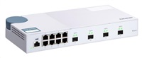 QNAP řízený switch QSW-M408S (12portů: 8x Gigabit port + 4x 10G SFP+ porty)