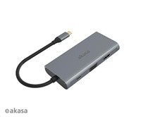 AKASA - externí USB hub - USB typ-C na 9-in-1