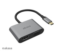 AKASA - adaptér Type-C na HDMI a VGA