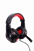 GEMBIRD sluchátka s mikrofonem GHS-U-5.1-01, gaming, 5.1 surround, černo-červená, USB