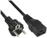 PremiumCord Kabel síťový k počítači 230V 16A 3m  IEC 320 C19 konektor