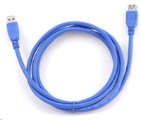 Kabel USB A-A 1,8m USB 3.0 prodlužovací, modrý