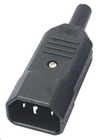 PREMIUMCORD Konektor napájecí 230V na kabel (samec, IEC C14)