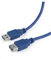 Kabel USB A-A 3m USB 3.0 prodlužovací, modrý