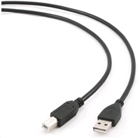 GEMBIRD Kabel USB 2.0 A-B propojovací 1,8m Professional (černý, zlacené kontakty)