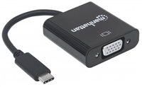 MANHATTAN převodník z USB-C 3.1 na VGA (Type-C Male to VGA Female, Black)