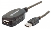 MANHATTAN Kabel USB 2.0 A-A, aktivní prodlužovací 5m, Daisy-Chainable, Blister