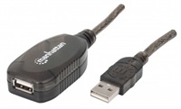 MANHATTAN Kabel USB 2.0 A-A, aktivní prodlužovací 20m, Daisy-Chainable