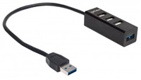 MANHATTAN USB 3.0/2.0 Combo Hub, 1x USB 3.0, 3x USB 2.0