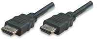 MANHATTAN kabel HDMI s Ethernetem, HEC, ARC, 3D, 4K, stíněný, 10m, Black