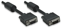 MANHATTAN kabel SVGA prodlužovací s feritovými jádry, HD15 Male / HD15 Female, 4,5m, Black