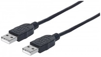 MANHATTAN kabel USB 2.0, Type-A Male to Type-A Male, 1m, Black