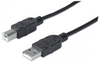 MANHATTAN Kabel USB 2.0 A-B propojovací 3m, černý