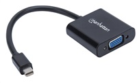 MANHATTAN Převodník, Mini DisplayPort na VGA, Mini-DP-Male/HD15-Female, černý