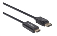 MANHATTAN Kabel DisplayPort na HDMI, 1m, černý