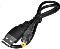 Virtuos napájecí redukce USB -&gt; jack 5.5/2.1, 5V, 0,5 m