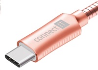 CONNECT IT Wirez Steel Knight USB-C (Type C) - USB-A, metallic rose-gold, 1 m