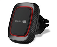 CONNECT IT InCarz 4Strong360 CARBON univerzální magnetický držák do auta, 4 magnety, červený