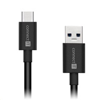 CONNECT IT Wirez USB-C (Type C) -&gt; USB-A, USB 3.1 Gen 1, černá, 1 m