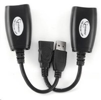 GEMBIRD Kabel USB 2.0 A-LAN aktivní prodlužovací 30m (černý)