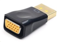 Gembird redukce Displayport na VGA, M/F, černá