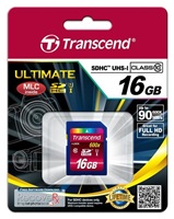 Transcend 16GB SDHC (Class 10) UHS-I 600x (Ultimate) MLC paměťová karta