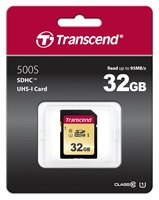 TRANSCEND SDHC karta 32GB 500S, UHS-I U1 (R:95/W:35MB/s)