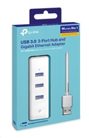TP-Link UE330 USB 3.0 3-portový USB hub &amp; gigabitový ethernet adaptér