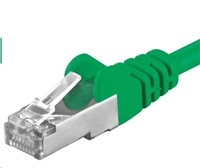 Premiumcord Patch kabel CAT6a S-FTP, RJ45-RJ45, AWG 26/7 1,5m, zelená