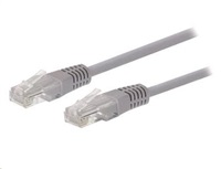 Kabel C-TECH patchcord Cat5e, UTP, šedý, 10m