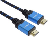 PremiumCord Ultra HDTV 4K@60Hz kabel HDMI 2.0b kovové+zlacené konektory 3m  bavlněný plášť