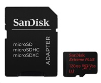 SanDisk MicroSDXC karta 128GB Extreme PLUS (100MB/s, Class 10  UHS-I V30)