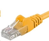 PremiumCord Patch kabel UTP RJ45-RJ45 level 5e 0.25m žlutá
