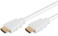 PremiumCord HDMI High Speed + Ethernet kabel,bílý, zlacené konektory, 1,5m