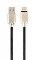 GEMBIRD Kabel USB-A na USB-C kabel (AM/CM), 2m, pogumovaný, černý, blister