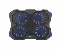 Chladící podložka C-TECH Zefyros (GCP-01B), casual gaming, 17,3", modré podsvícení, regulace otáček