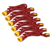 APC Power Cord Kit (6 ks), Locking, C13 to C14, 1.8m, Red