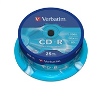 VERBATIM CD-R(25-Pack)Spindl/52x/700MB