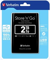 VERBATIM HDD 2.5" 2TB Store 'n' Go USB 3.0, Black