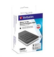 Verbatim Store 'n' Go šifrovaný externí HDD s numerickou klávesnicí 1TB (GDPR)