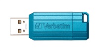 VERBATIM Flash Disk 16GB Hi-Speed Store 'n' Go, Pinstripe, USB 2.0, Caribbean modrá