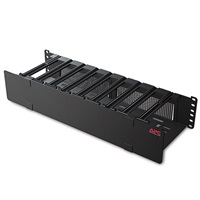 APC Horizontal Cable Manager, 2U x 6" Deep with Cable Tie-off bottom plate, Single-Sided with Cover