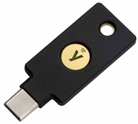 YubiKey 5C NFC - USB-C, klíč/token s vícefaktorovou autentizaci (NFC), podpora OpenPGP a Smart Card (2FA)