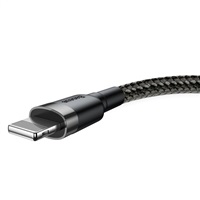 Baseus Cafule nabíjecí / datový kabel USB na Lightning 1,5A 2m, šedá-černá