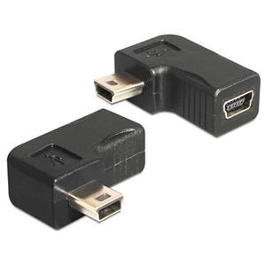 Delock adaptér USB-B mini 5-pin samec/samice 90° pravoúhlý