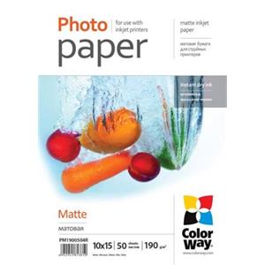 COLORWAY fotopapír/ matte 190g/m2, 10x15/ 50 kusů