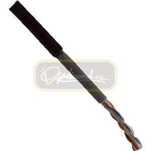 FTP kabel (drát) Cat5e Outdoor černý -40 - 70°C, bal.100m Double Jacket