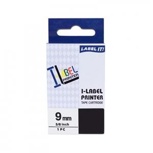 PRINTLINE kompatibilní páska s Casio, XR-9WE1, 9mm, 8m, černý tisk/bílý podklad